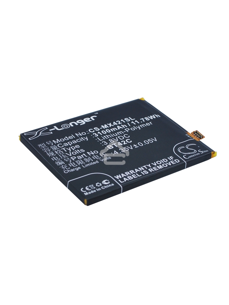 Аккумулятор CS-MX421SL BT42C для Meizu M2 Note 3.8V / 3100mAh / 11.78Wh