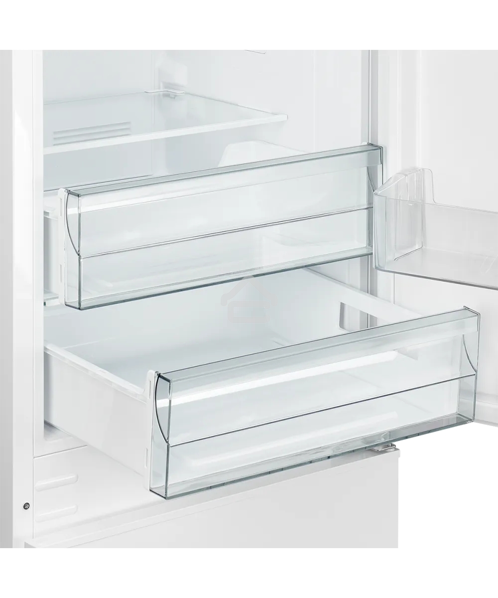 Встраиваемый холодильник Kuppersberg RBN 1763, полезный объем 233 л, сенсорное управление, полезный объем морозильной камеры 63 л, No Frost, LED подсветка, перенавешиваемые двери, суперзаморозка, отсек для овощей, белый