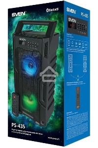 Колонка портативная Sven PS-435 черный 20W 2.0 BT/3.5Jack/USB 10м 2000mAh