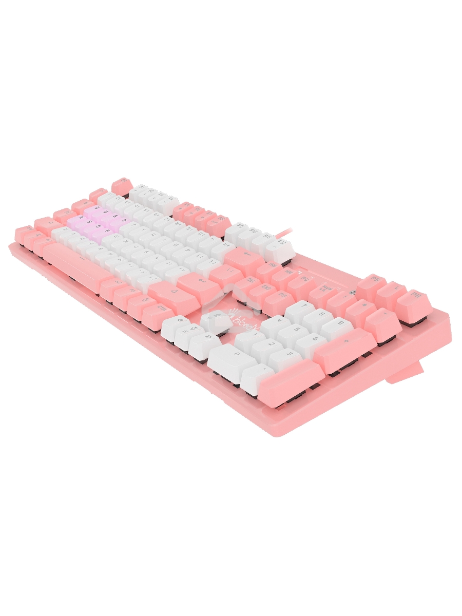 Клавиатура A4Tech Bloody B800 Dual Color проводная USB розовый/белый