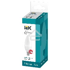 Лампа светодиодная LED 9Вт 230В 4000К E14 свеча LLE-C35-9-230-40-E14 IEK