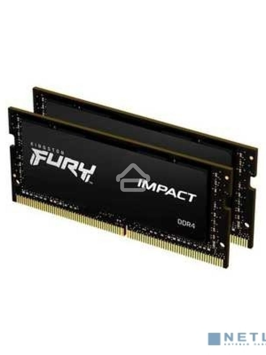 Оперативная память Kingston Fury Impact, DDR4, 16GB (2x8GB), 3200MHz, CL20, SO-DIMM