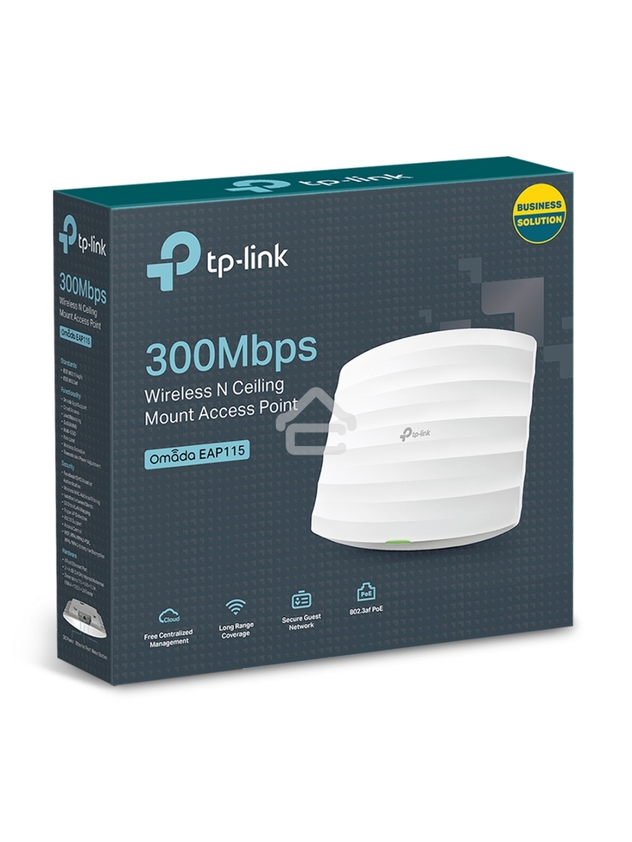 Беспроводная потолочная точка доступа серии N TP-LINK SMB EAP115 скорость до 300 Мбит/с