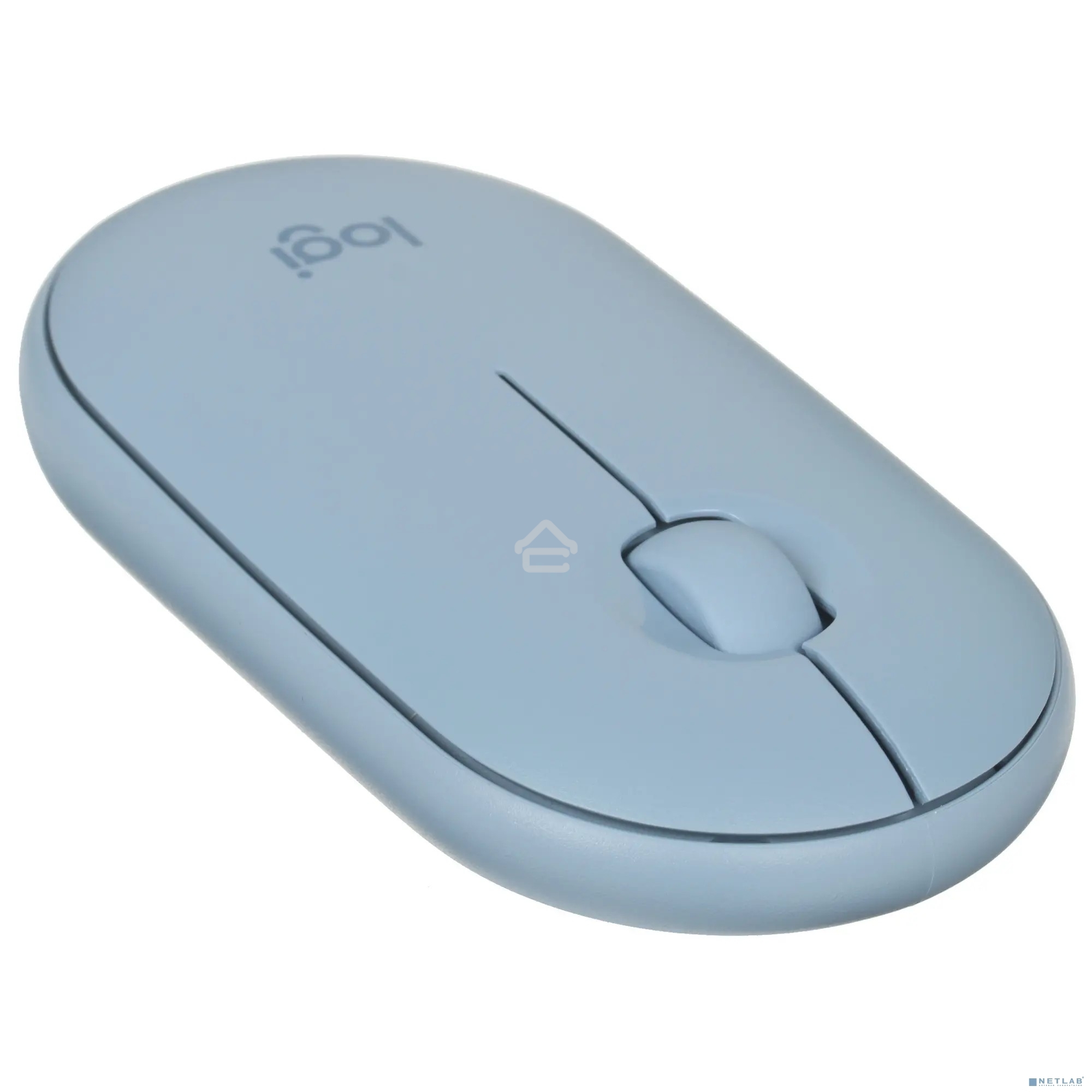 Мышь беспроводная Logitech Pebble M350 синий, 1000 dpi, радиоканал, Bluetooth, USB, кнопки - 3