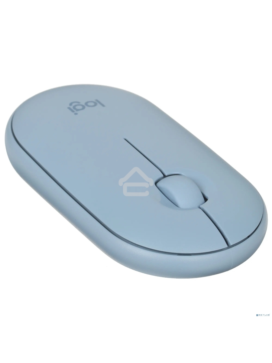 Мышь беспроводная Logitech Pebble M350 синий, 1000 dpi, радиоканал, Bluetooth, USB, кнопки - 3