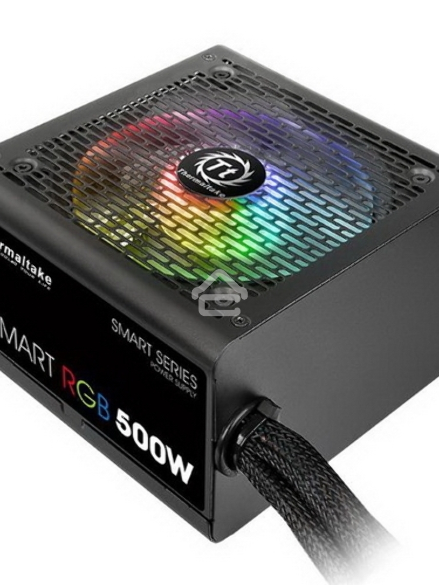 Блок питания Thermaltake Smart RGB (PS-SPR-0500NHSAWE-1), 500Вт, 80 PLUS, 120мм, черный