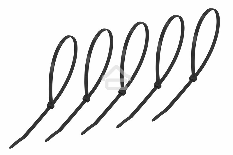 Хомут-стяжкa нeйлонoвая Rexant 300x4,8 мм, черная, упаковка 25 шт.