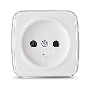 Розетка 1-м ОП Электра 10А IP20 без заземл. бел. Союз 0011
