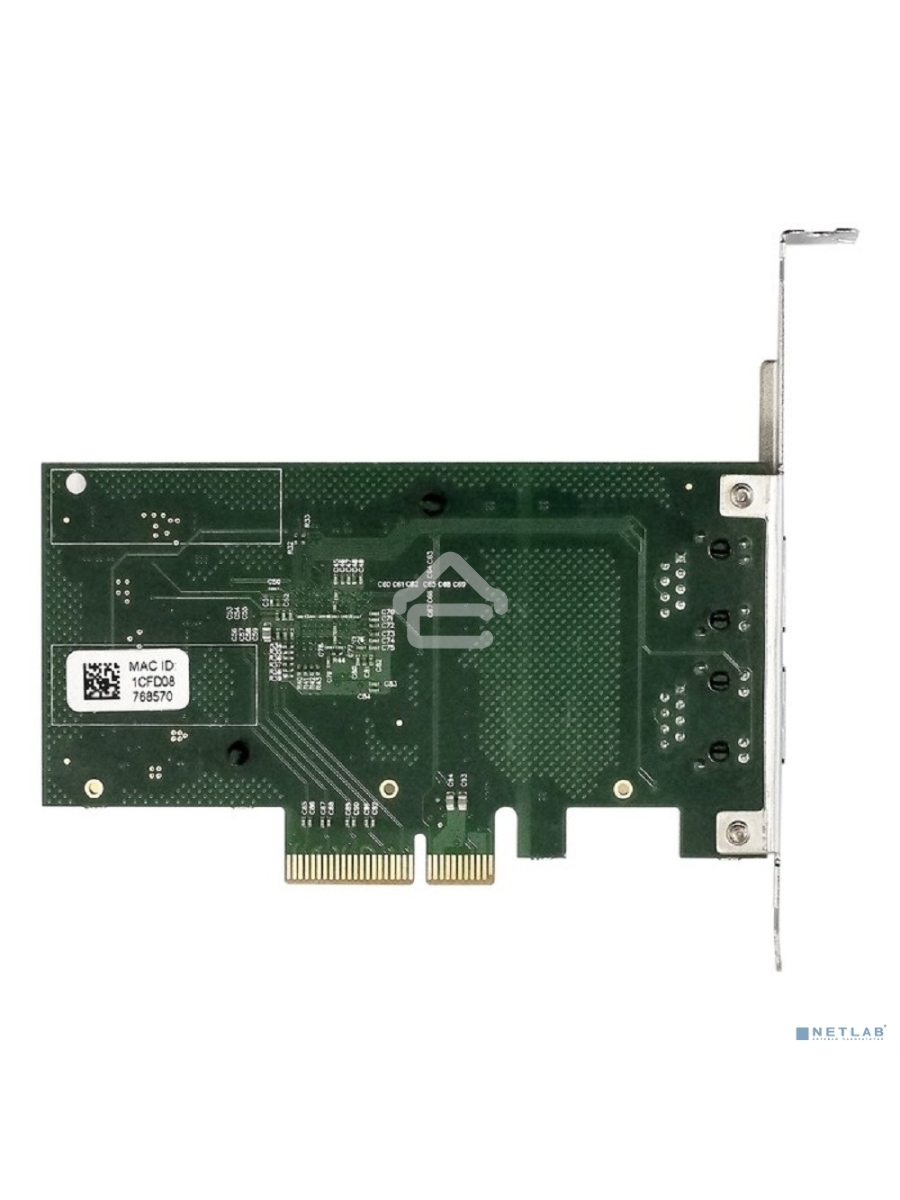 Сетевой адаптер ExeGate EXE-I350-T2V2 (PCI-E x4 v2.1, порты 2xRJ45 (медные), 10/100/1000Mbps, Gigabit NIC Intel Chipset NHI350AM2)