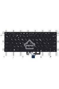 Клавиатура для ноутбука Asus ZenBook Flip 14 UX461FA черная с подсветкой