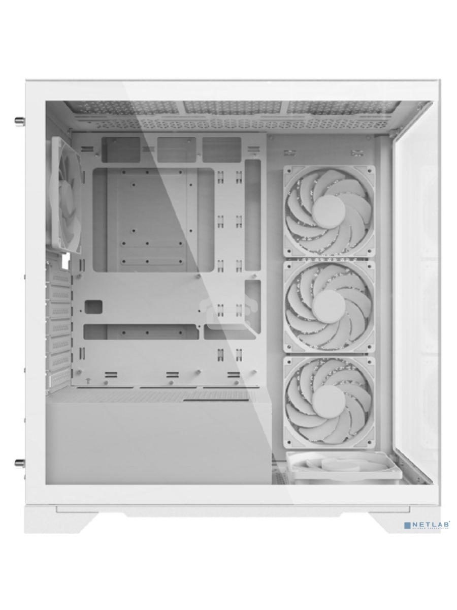 Компьютерный корпус XPG INVADER X WHITE (INVADERXMT-WHCWW) Mid-Tower Gaming ATX PC Case with Panoramic View, Tempered Glass Panels, and RGB Lighting Black