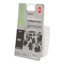 Картридж струйный Cactus CS-PG512 черный (14 мл) для Canon Pixma iP2700/MP240/MP250/MP260/MP270/MP272/MP280/MP480/MP490/MP492/MP495/MX320/MX330/MX340/MX350