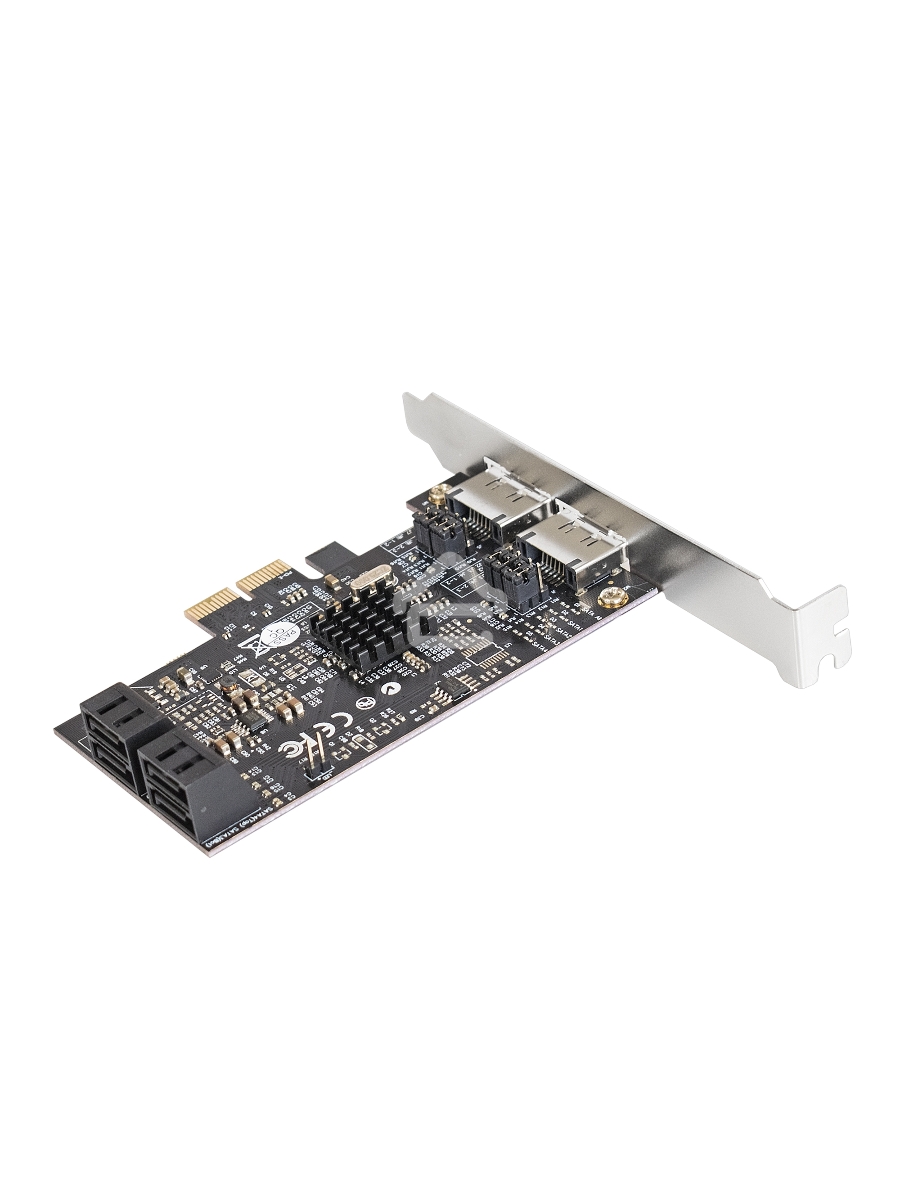 Контроллер ExeGate EXE-504 PCI-E 2.0, SATA3 RAID, 4 int+2 ext (OEM)