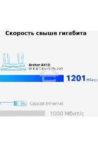 Беспроводной маршрутизатор TP-LINK Archer AX10 (802.11a/b/g/n/ac/ax, 2.4/5ГГц, до 1.2Гбит/с, LAN 4x1Гбит/с, WAN 1x1Гбит/с) (Archer AX10))