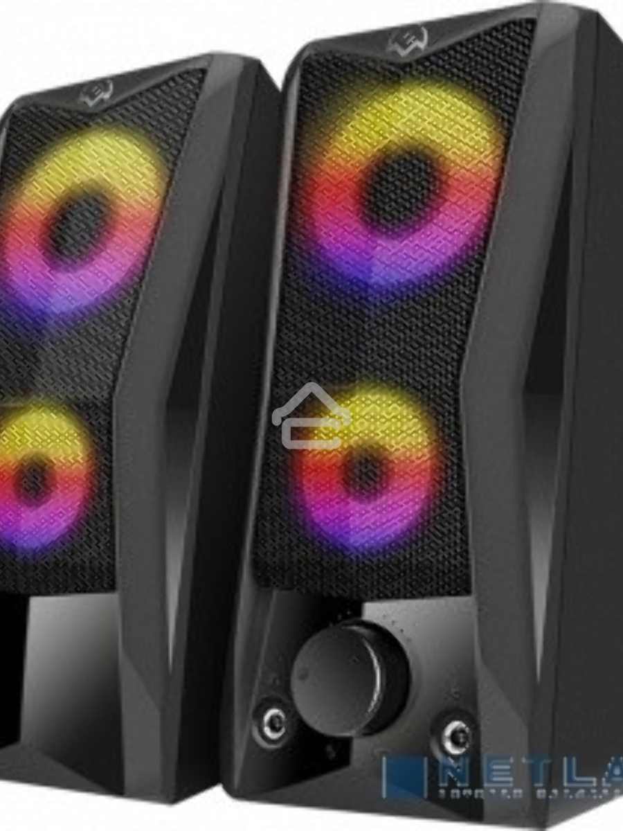 Колонки Sven 445, чёрный, USB, 2.0,2x3 Вт(RMS), подсветка