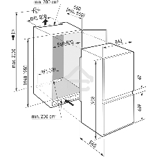 Встраиваемый холодильник Liebherr Plus, ниша 194 см, BioFresh, МК NoFrost 3 контейнера, сенсорный дисплей Touch, door sliding