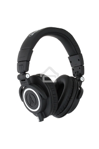 Наушники AUDIO-TECHNICA ATH-M50X Black мониторные,закрытые,диаметр 45мм,част 15-28000Гц,макс. входн мощность 1600мВт,импеданс 38Ом,чувствительность 99дБ,два кабеля в комплекте: витой и прямой, цвет черный