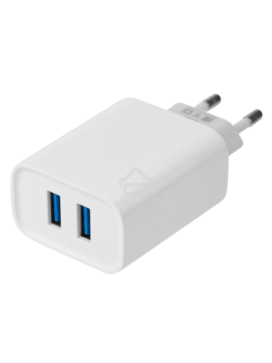 Сетевое зарядное устройство Rexant 2 x USB, 5V, 2.4 A, белое