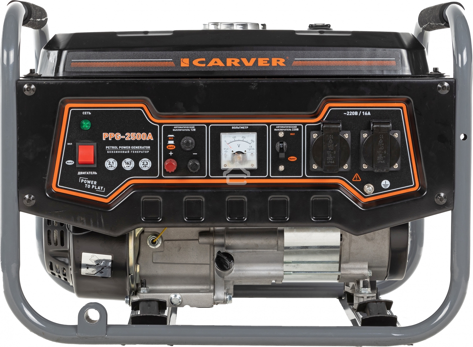 Электрогенератор бензиновый Carver PPG- 2500А, 2.3 кВт, 67 дБ, 40 кг