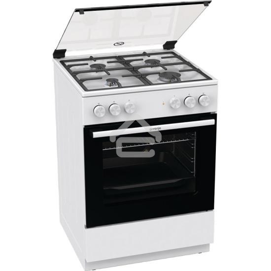 Плита комбинированная Gorenje GK6A20WF белый, конфорок 4 газовых, духовка 65 л, 60 см x 85 см x 60 см