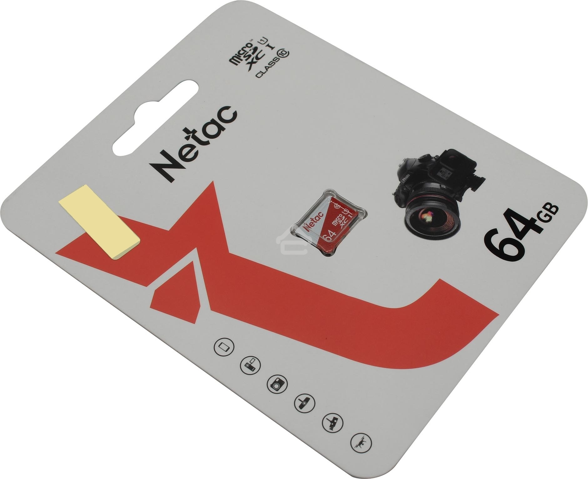Флеш карта Netac P500 ECO 64Gb MicroSDXC U1/C10 up to 80Mb/s, retail pack card only