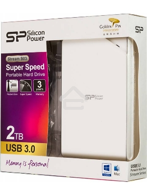 Внешний жесткий диск Silicon Power USB 3.0 2Tb S03 SP020TBPHDS03S3W Stream 2.5
