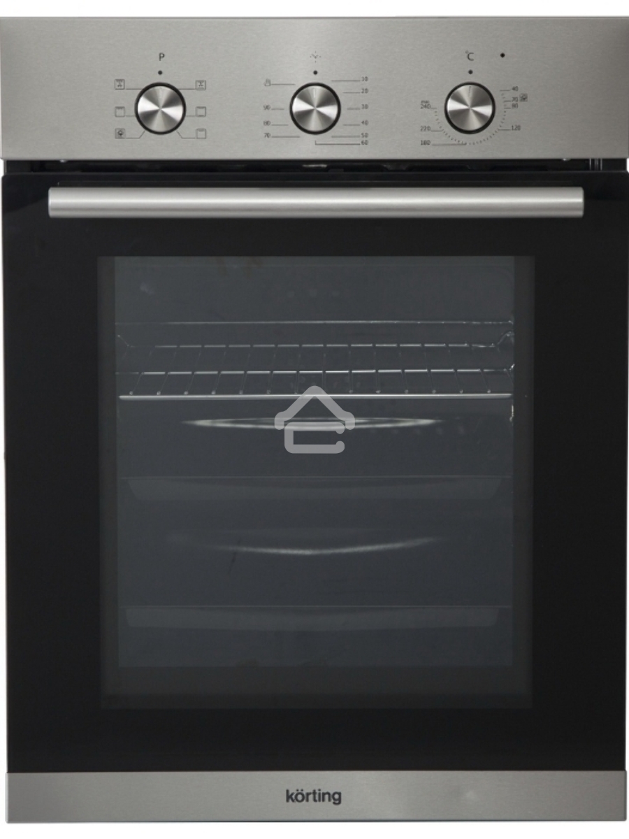 Встраиваемая электрическая духовка Korting OKB 4630 CMX / 59.6 х 45 x 55 см, 6 режимов нагрева, механическое управление, утапливаемые переключатели, таймер, нержавеющая сталь