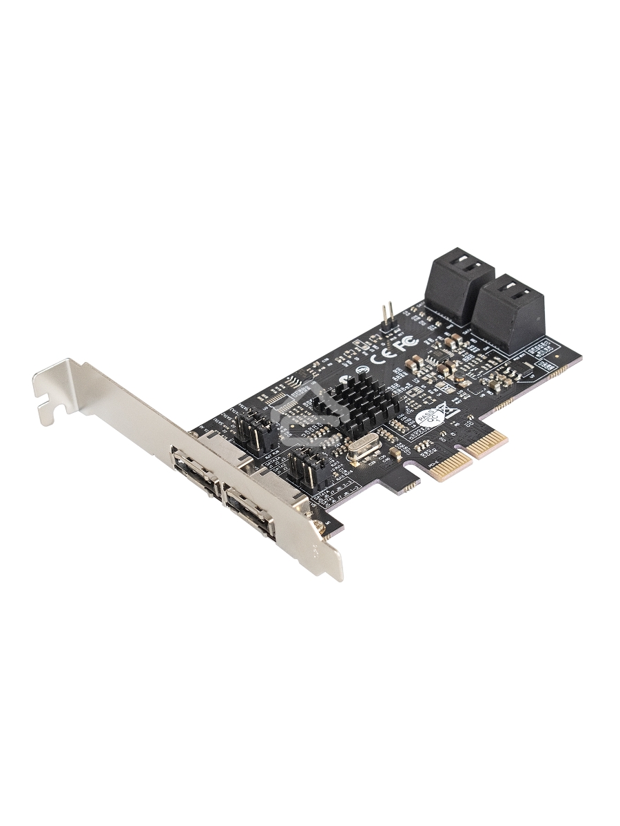 Контроллер ExeGate EXE-504 PCI-E 2.0, SATA3 RAID, 4 int+2 ext (OEM)