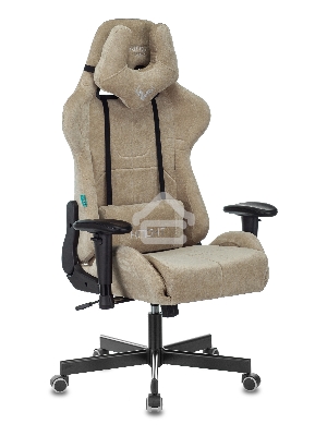 Кресло игровое Бюрократ VIKING KNIGHT LT21 FABRIC песочный крестовина металл/пластик