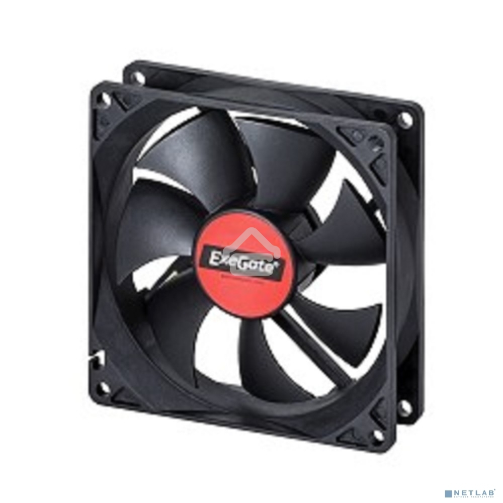 Вентилятор для корпуса ExeGate EX09225S3P черный, 92 мм, 2100 об/мин, 25 дБ, 3 pin