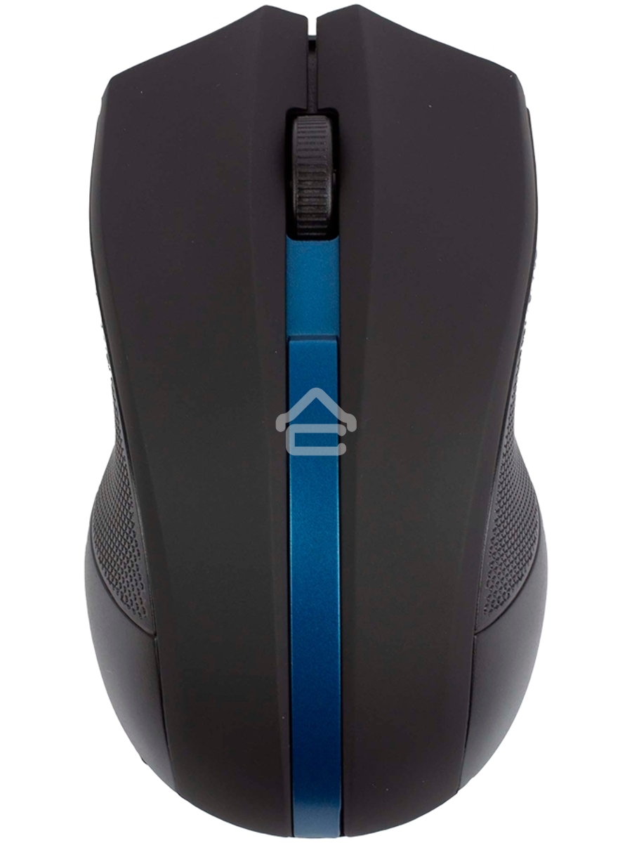 Мышь беспроводная HIPER HOMW-074 черный/синий, 1000 dpi, радиоканал, USB, кнопки - 3