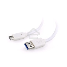 Кабель USB Cablexpert CCP-USB3-AMCM-1M-W, USB3.0 AM/USB Type-C, 1м, белый, пакет