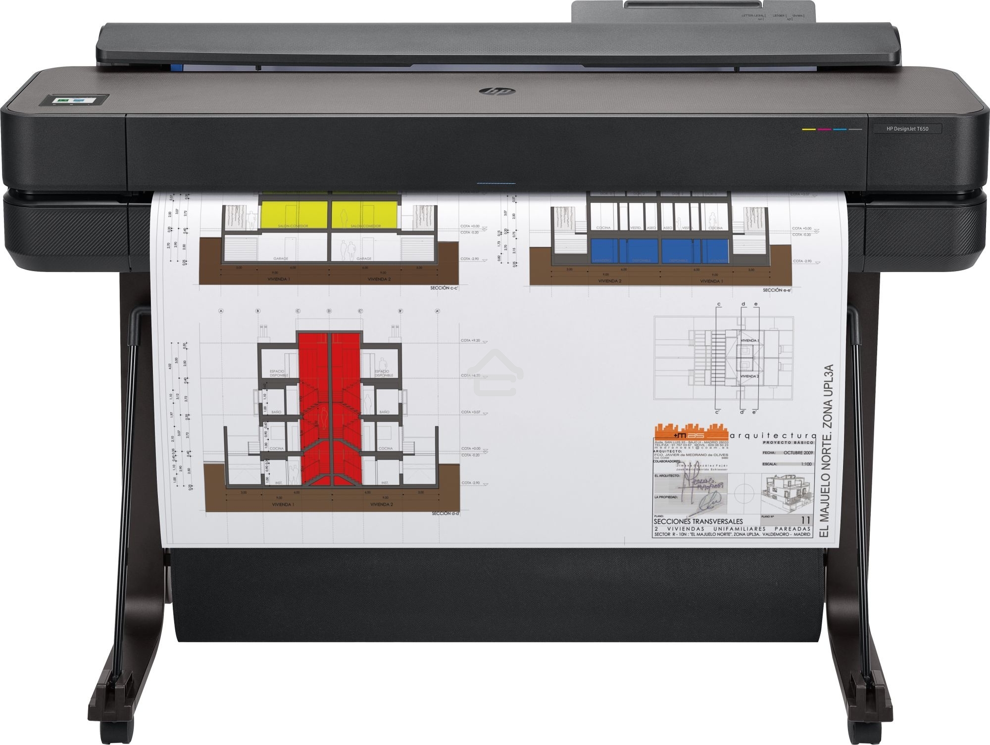 Плоттер струйный HP Designjet T650 (5HB10A), A0, 36