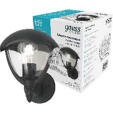 Светильник садово-парковый Gauss Aura на стену вверх 188*210*238мм, 170-240V / 50Hz, 1xE27, Max.60W, IP: 54, 1/6