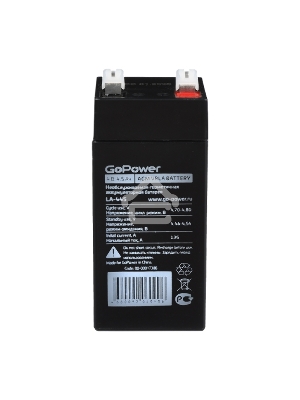Аккумулятор свинцово-кислотный GoPower LA-445 4V 4.5Ah (1/20)