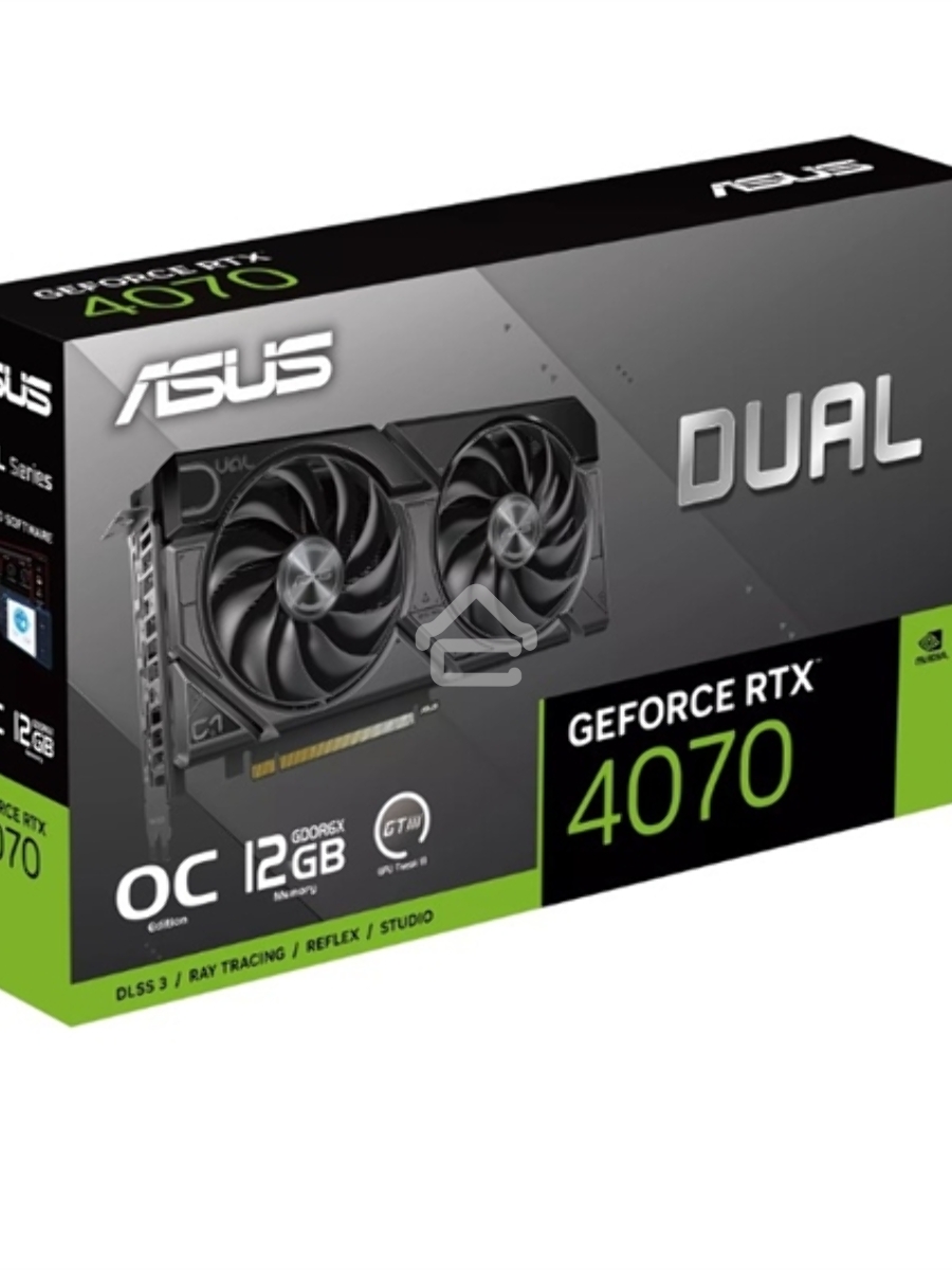 Видеокарта Asus DUAL-RTX4070-O12G-EVO RTX4070 12Gb 192bit GDDR6X 2520/21000 HDMIx1 DPx3 HDCP Ret 90YV0J15-M0NA00