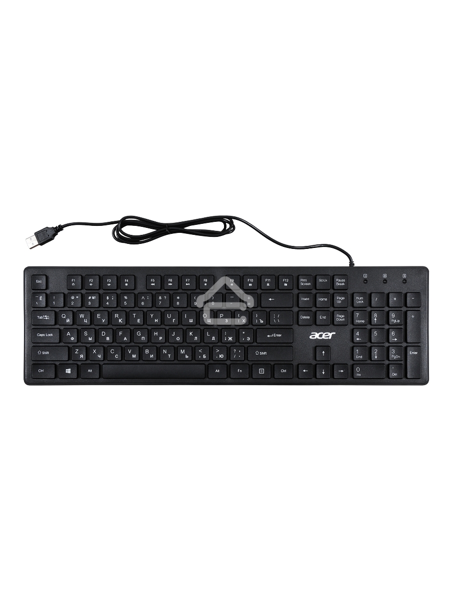 Клавиатура Acer OKW020 проводная, USB, черный