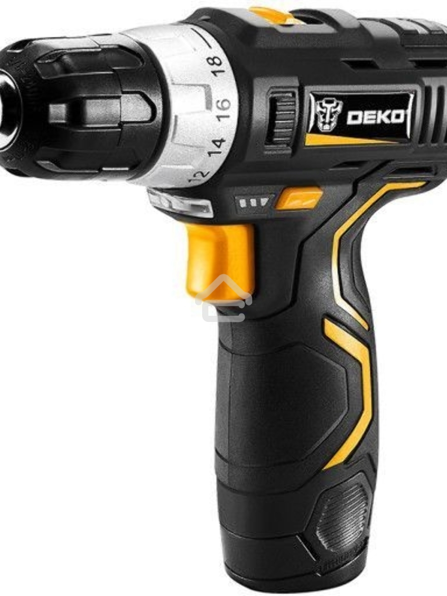 Дрель-шуруповерт Deko GCD12DU3 SET 3, 12 В, 1.5 Ач, аккумуляторная