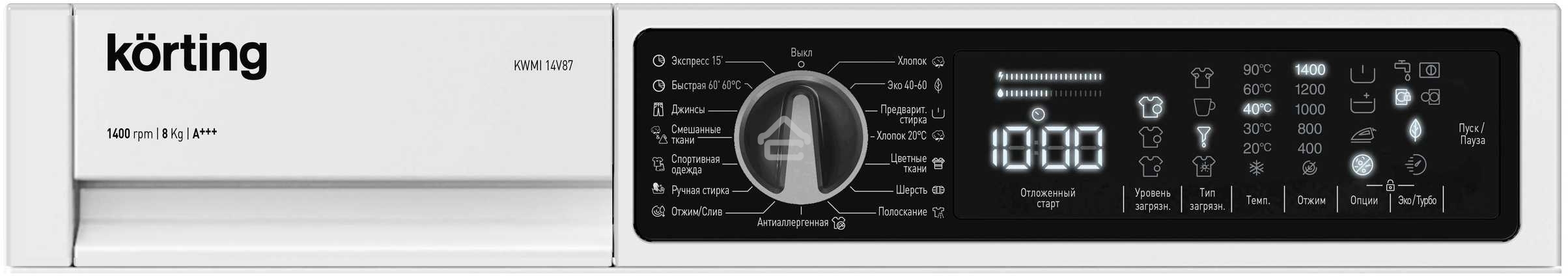 Стиральная машина Korting KWMI 14V87, встраиваемая