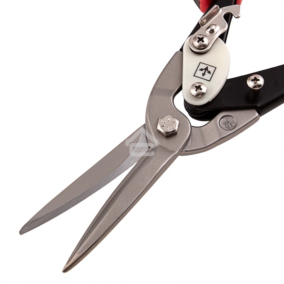 Ножницы по металлу Matrix, удлиненные, 290 мм, прямой рез, CrMo, 2-комп.обрезиненные рук-ки, PRO