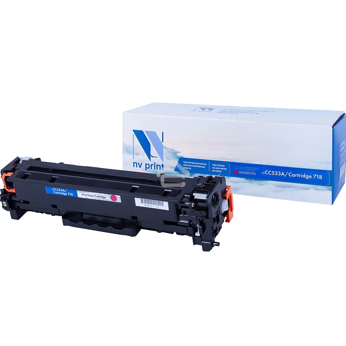 Картридж лазерный NVPrint совместимый HP CC533A/Canon 718 Magenta для для LJ Color CP2025/(2800k)