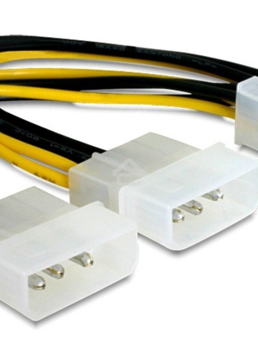 Разветвитель питания Gembird CC-PSU-81, 2хMolex->PCI-Express 8pin, для подключения в/к PCI-Е (8pin) к б/п ATX