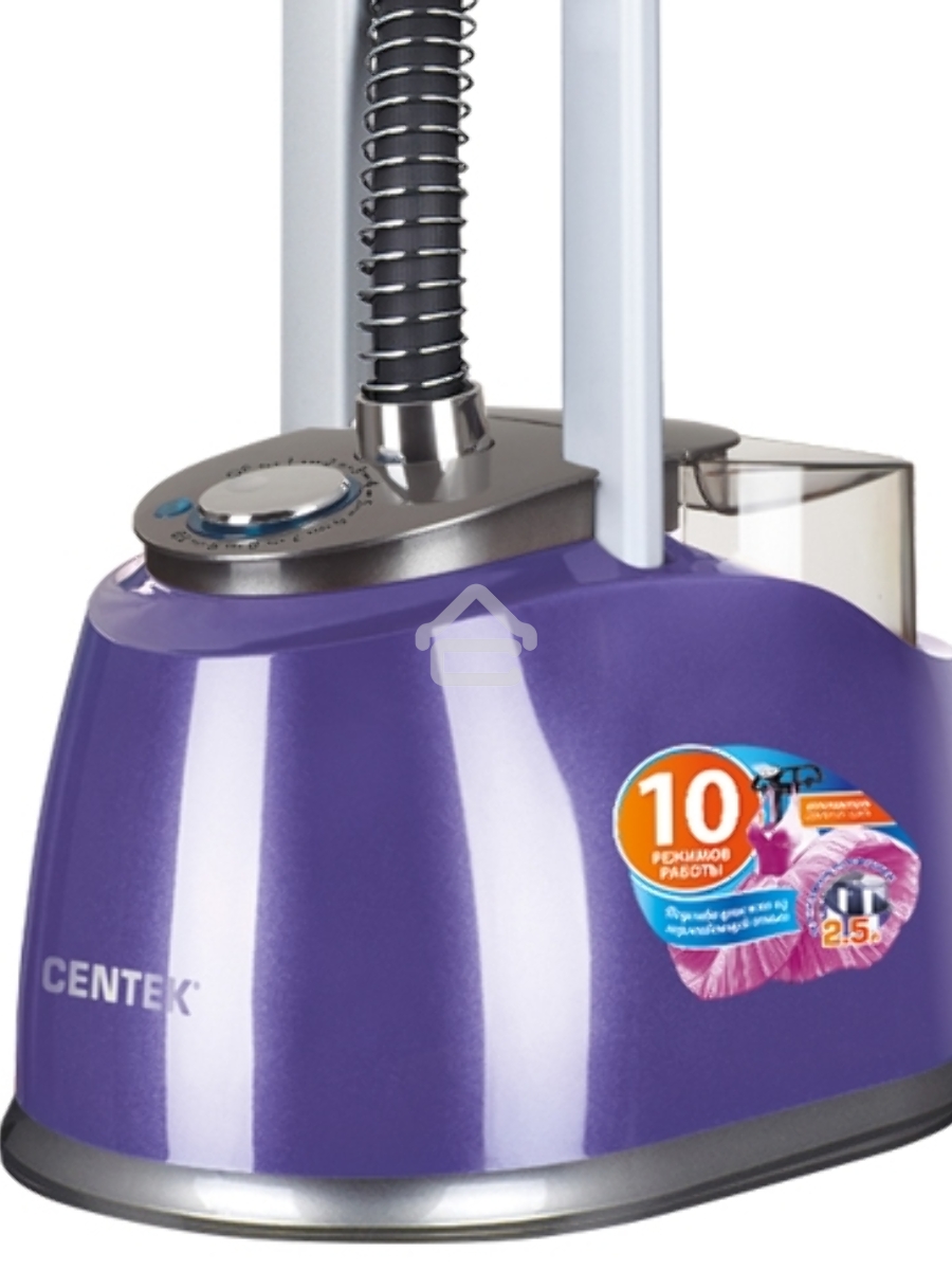Отпариватель Centek CT-2385 (фиолетовый) 2200Вт, 2.5л БОЛЬШОЙ БАК, давление2 Бар, 2 ШТАНГИ,10режимов