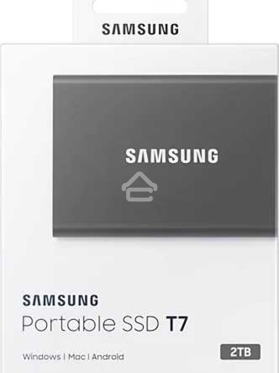 Твердотельный накопитель Samsung SSD 2TB T7, USB Type-C, R/W 1000/1050MB/s, Titanium