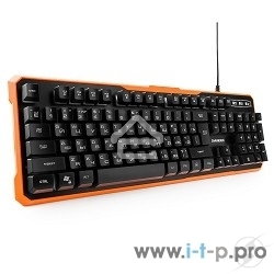 Клавиатура проводная игровая Гарнизон GK-320G черный USB, подсветка, код 