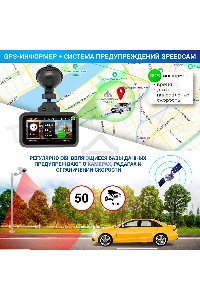 Видеорегистратор с радар-детектором TrendVision Hybrid Signature Real 4K Max GPS ГЛОНАСС черный