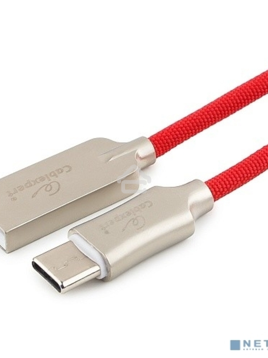 Кабель USB 2.0 Cablexpert CC-P-USBC02R-1M, AM/Type-C, серия Platinum, длина 1м, красный, блистер
