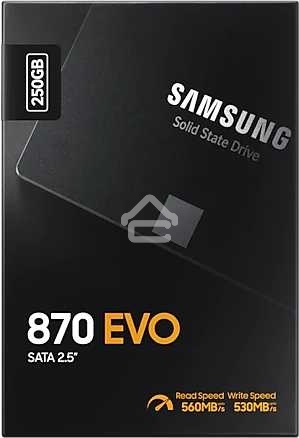 Накопитель SSD Samsung 870 EVO, 250Gb, SATA III, 2.5
