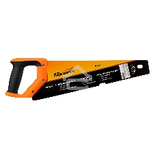 Ножовка по дереву Sparta 400 мм, 7-8 TPI, зуб-2D, каленый зуб, линейка, двухкомпонентная рукоятка