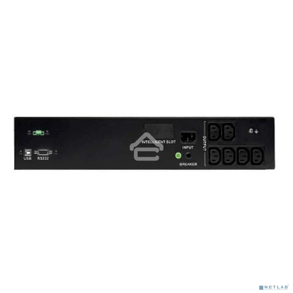 Источник бесперебойного питания Smart-Save SMT Systeme Electric 1000 ВА, монтаж в стойку 2U, 230 В, 6 розеток IEC C13, SmartSlot, AVR, LCD, USB HID